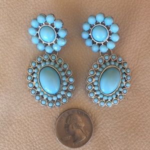 Pierced summer blue earrings